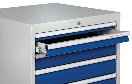 Produktbild HP Autozubehör Schubladenschrank H1019xB1005xT736mm lichtgrau/anthrazitgrau 8 Schubl. Vollauszug (100.50 cm, 101.90 cm)