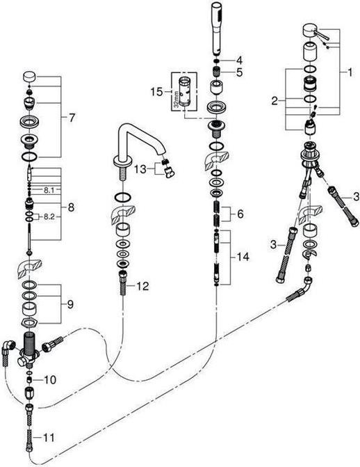 Produktbild Grohe 4L-EH-Wannenkombi ESSENCE hard graphite gebürstet
