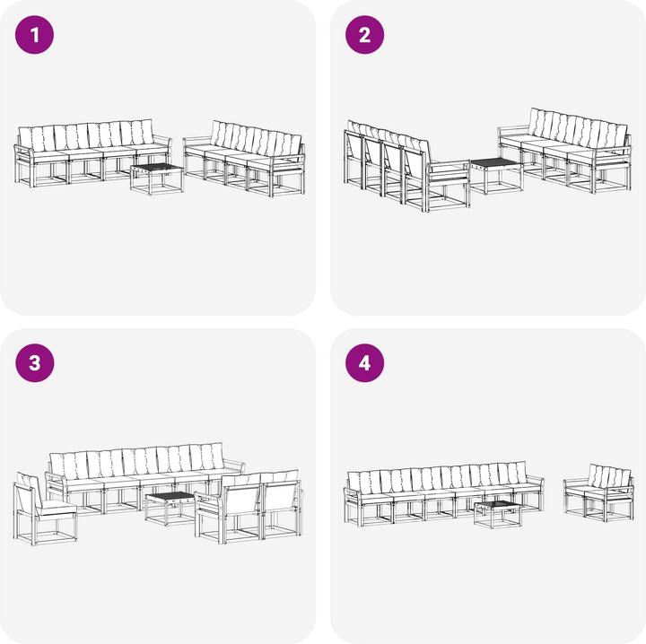Produktbild vidaXL Outdoor-Sofa