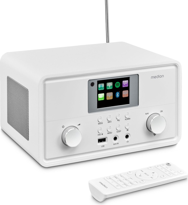 Produktbild Medion LIFE® P85027 STEREO INTERNETRADIO 7,1 cm (2,8") TFT-Display, 25.000+ Internetradiosender & zahlreic (DAB+, Internetradio, UKW, WLAN, Bluetooth)