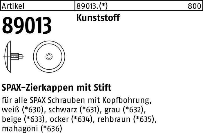 Produktbild Spax Abdeckkappen Mit Kopfbohrung Weiss