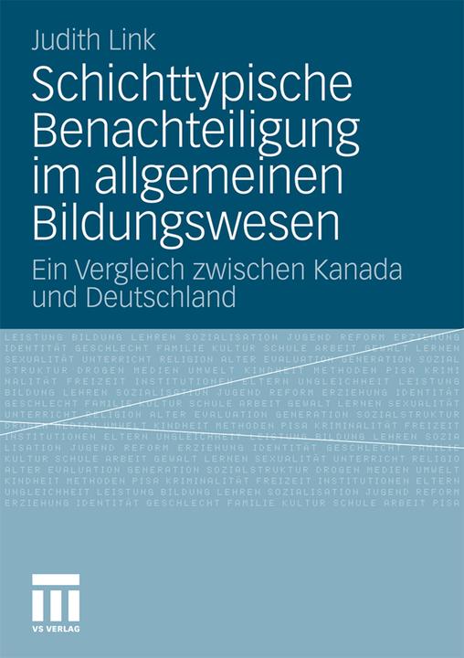 Produktbild Schichttypische Benachteiligung im allgemeinen Bildungswesen (Deutsch, Judith Maria Link, 2012)