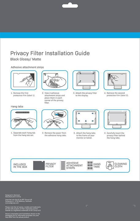 Immagine prodotto Gearlab GLBB24536303 Filtro privacy senza cornice per display 61 cm (24") ( 24"" MONITOR) (24", 16 : 9)