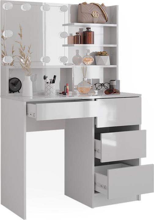 Produktbild Vicco Sherry mit LED Beleuchtung, und Spiegelregal (90 x 40 x 75 cm)