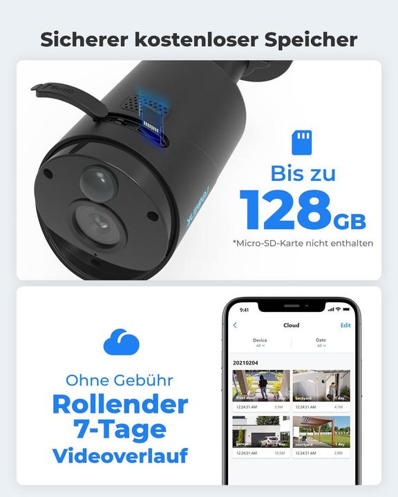 Image du produit Reolink Argus Series B320 Batterie-WiFi (2304 x 1296 Pixels)