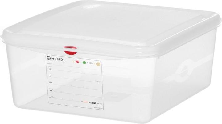 Hendi Behälter GN 2/3 Polypropylen,, GN 2/3, 13,5L, Transparent, 354x325x(H)150mm (GN 2/3, 13.50 l)