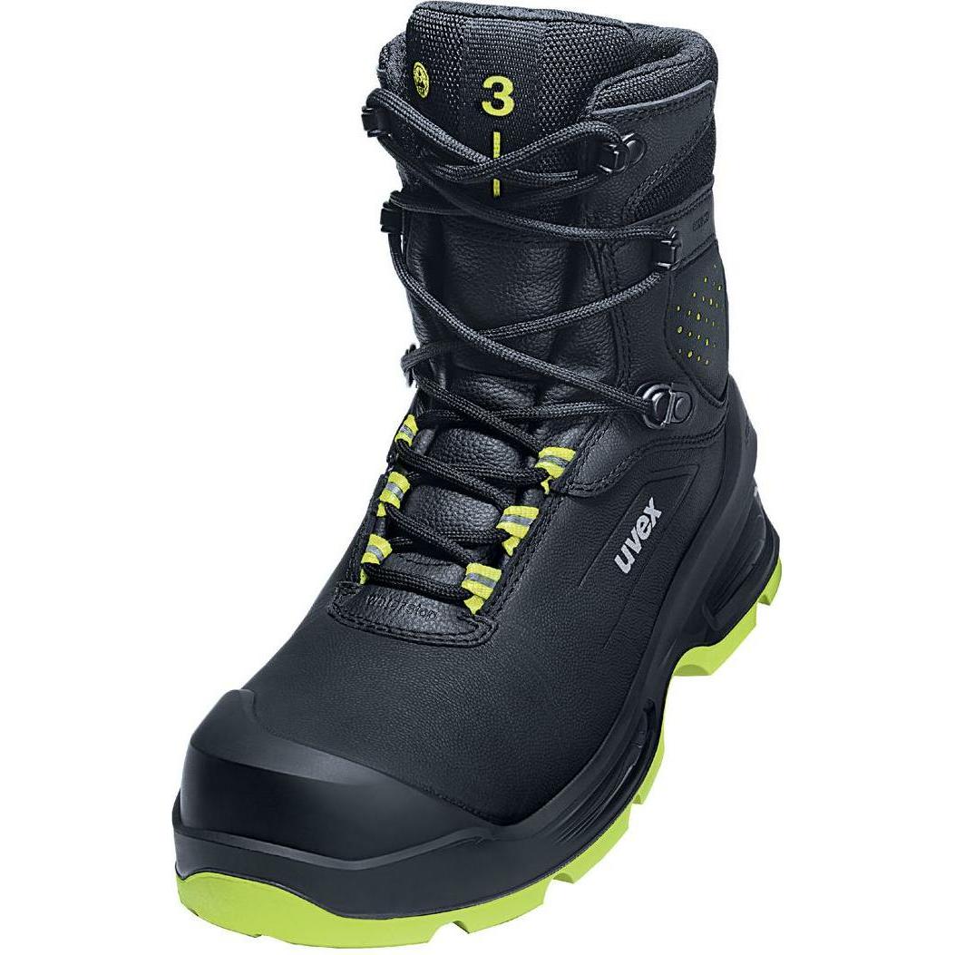 Uvex Sports, Sicherheitsschuhe, uvex 3 Stiefel S3 68752 schwarz, gelb Weite 11 Grösse 36 (S3, 36)