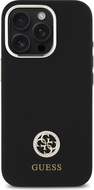 Immagine prodotto Guess GUHCP16LM4DGPK Custodia rigida iPhone 16 Pro 6.3" in silicone Logo Strass 4G (Apple iPhone 16 Pro)