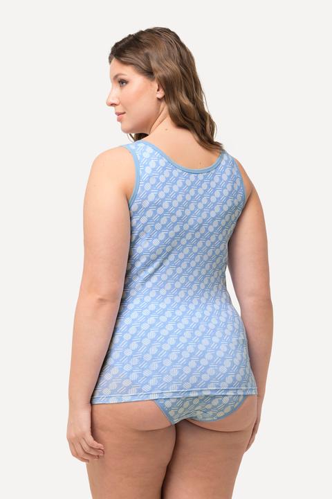 Produktbild Ulla Popken Tanktops, 2er-Pack, Ringel/ Kreise, Rundhals, ärmellos (54)