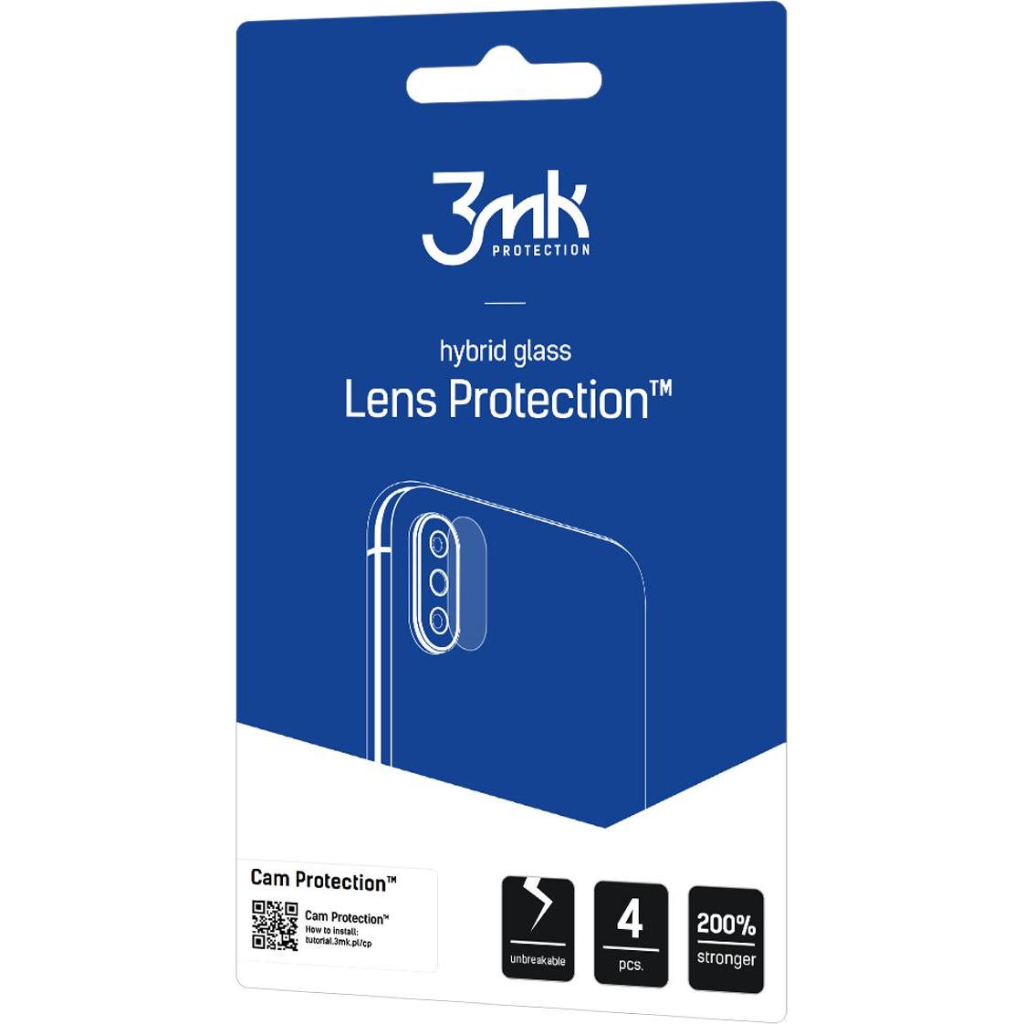 3MK Lens Protect OnePlus 12 5G Ochrona na obiektyw aparatu 4szt (1 Stück, OnePlus 12), Smartphone Schutzfolie, Schwarz