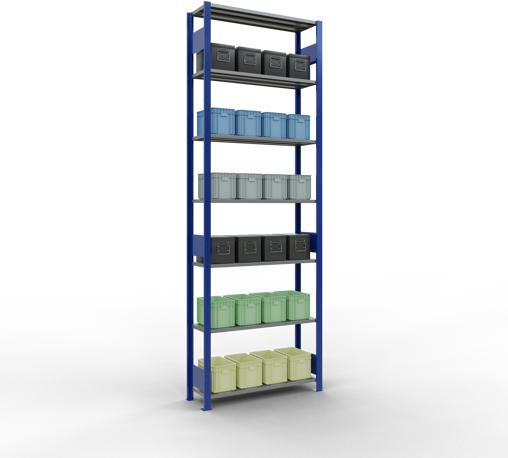 Immagine prodotto Schulte Lagertechnik Sistema di scaffalature di base senza viti MULTIplus150 con ripiani di lunghezza