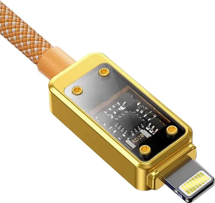 Productafbeelding Wekome WDC-08 Vanguard-Serie – USB-C-zu-Lightning-Schnelllade-PD-Verbindungskabel 20 W 1 m (Gold) (1 m, 20 W)