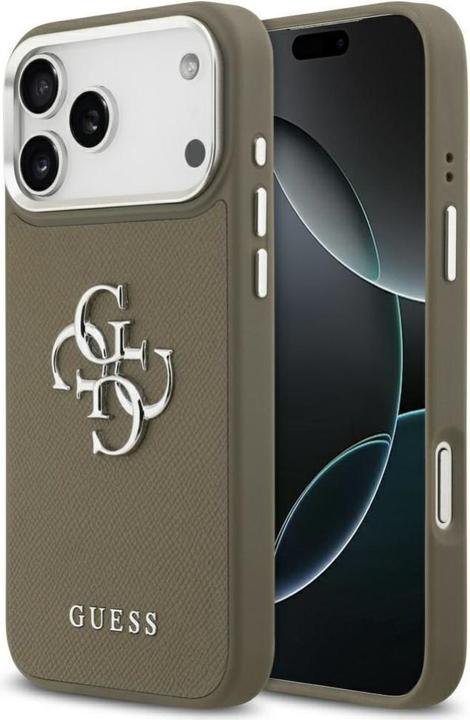 Produktbild Guess - Hardcase Grained Big 4G Classic Logo (GUHCP17XPG4SMCEW) - iPhone 17 Pro Max - Brown (Apple iPhone 17 Pro Max)