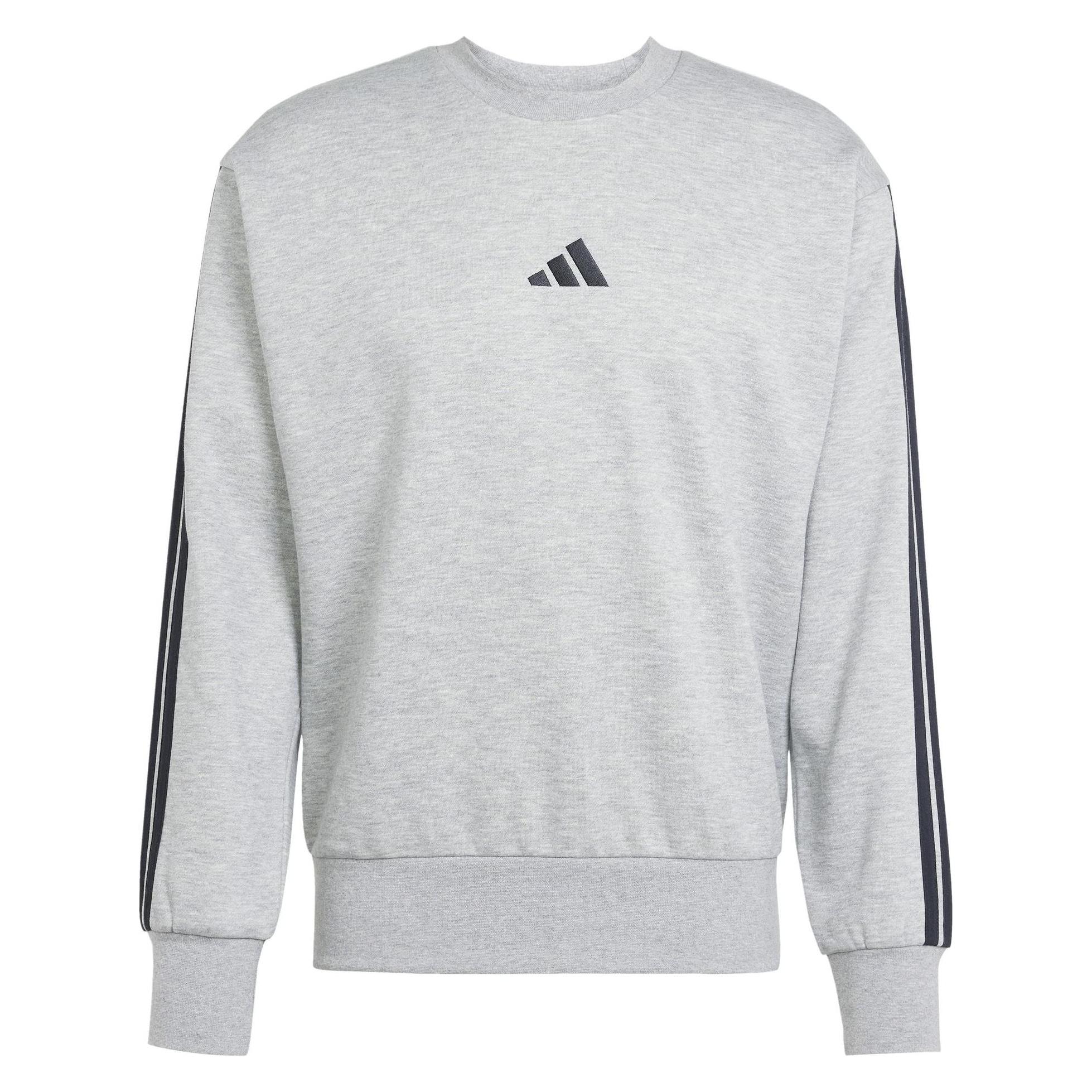 Adidas, Herren, Pullover, Essentials 3-Stripes Fleece, Grau, (Xl)