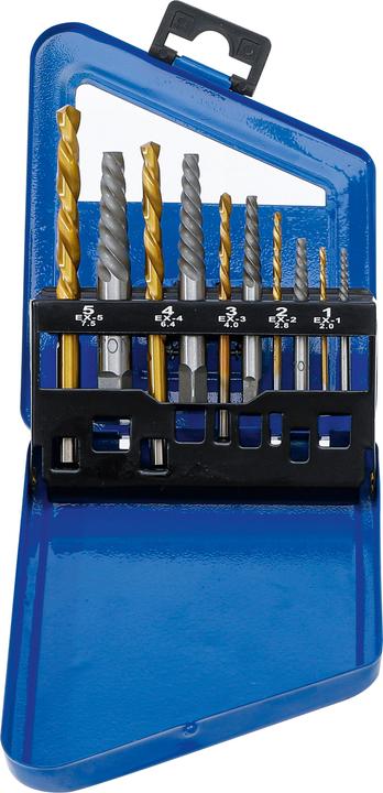BGS Jeu d’extracteurs de vis & forets à gauche | HSS | traitement au nitrure de titane | 2 - 7,5 mm |... (6,4 mm, 2,8 mm, 2 mm, 7,5 mm, 4 mm)