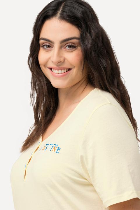Actual product image Ulla Popken 2 Pack Peach Print Short Sleeve Sleep Tees (42, 44)