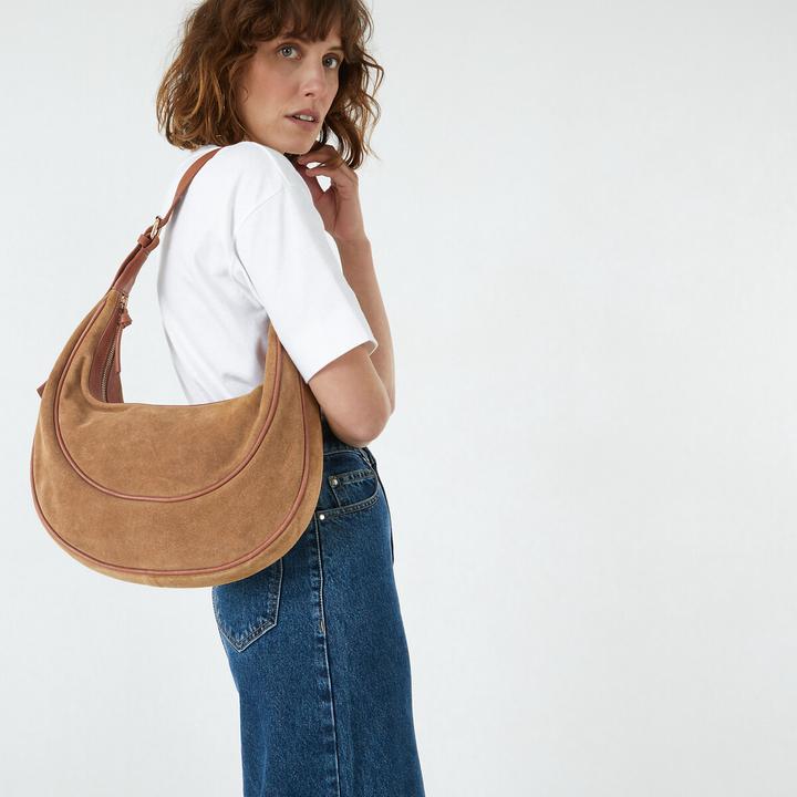 Immagine prodotto La Redoute Collections Borsa hobo in pelle crosta