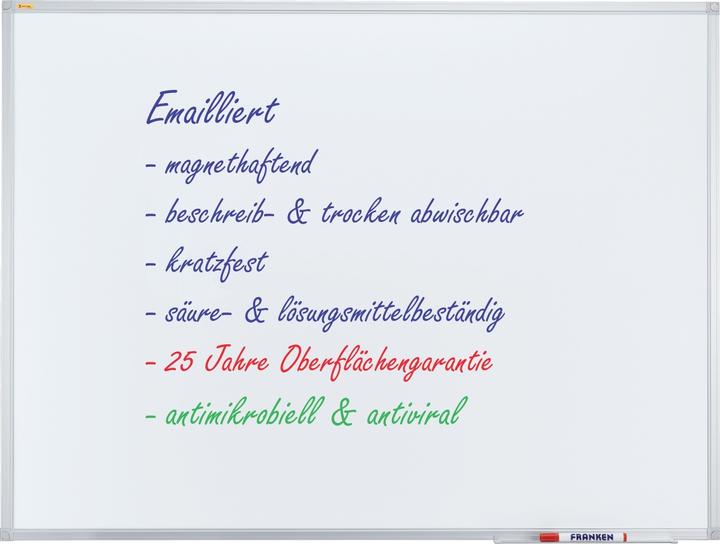 Nährwerte und Zutaten Franken Whiteboard X-tra!Line Emaille antimikrobiell (120 x 90 cm)