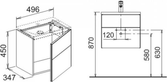 Immagine prodotto Keuco Mobiletto ROYAL REFLEX 496x450x347mm Ans li ant (49,5 x 35 x 45 cm)