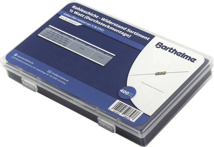 Image du produit Barthelme Assortiment de résistances à couche métallique 400 pièces