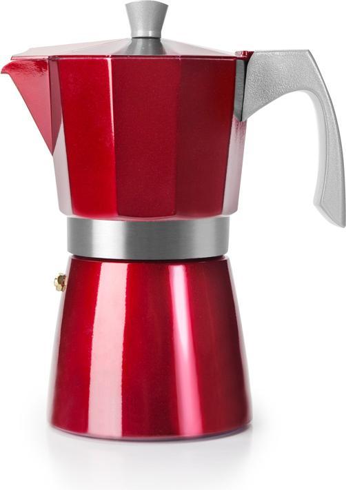 Ibili Espressokocher rot EVVA 300 ml Ideal für den Genuss von Espresso (6 Tassen)