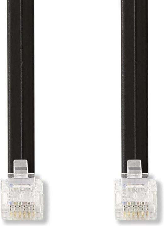 Produktbild Nedis Telefonkabel | RJ12 Stecker | RJ12 Stecker | 1.00 m | Kabeldesign: Flach | Kabeltyp: RJ12 | Sc
