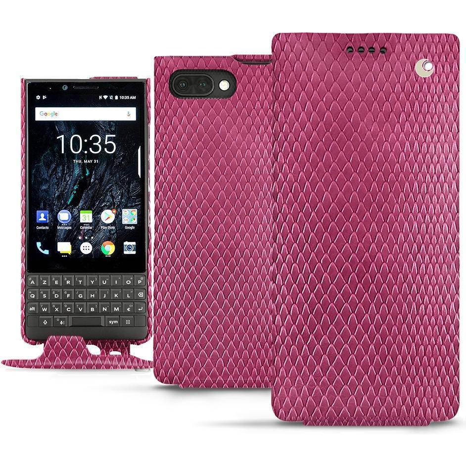 Noreve Lederschutzhülle vertikal (Blackberry KEY2), Smartphone Hülle, Rosa