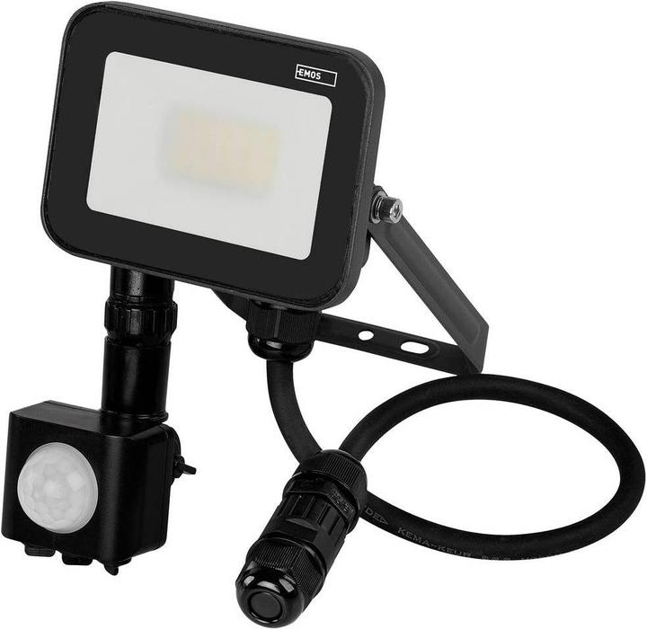 Produktbild Emos LED Flutlicht PROFI mit Bewegungsmelder, 10W neutralweiss (1100 lm, IP65)
