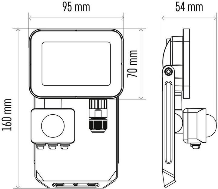 Produktbild Emos LED Flutlicht PROFI mit Bewegungsmelder, 10W neutralweiss (1100 lm, IP65)