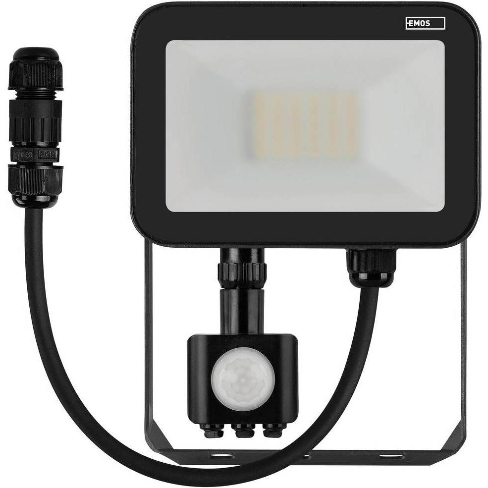 Emos, Fassadenbeleuchtung, LED Flutlicht PROFI mit Bewegungsmelder, 20W neutralweiss (2200 lm, IP65)