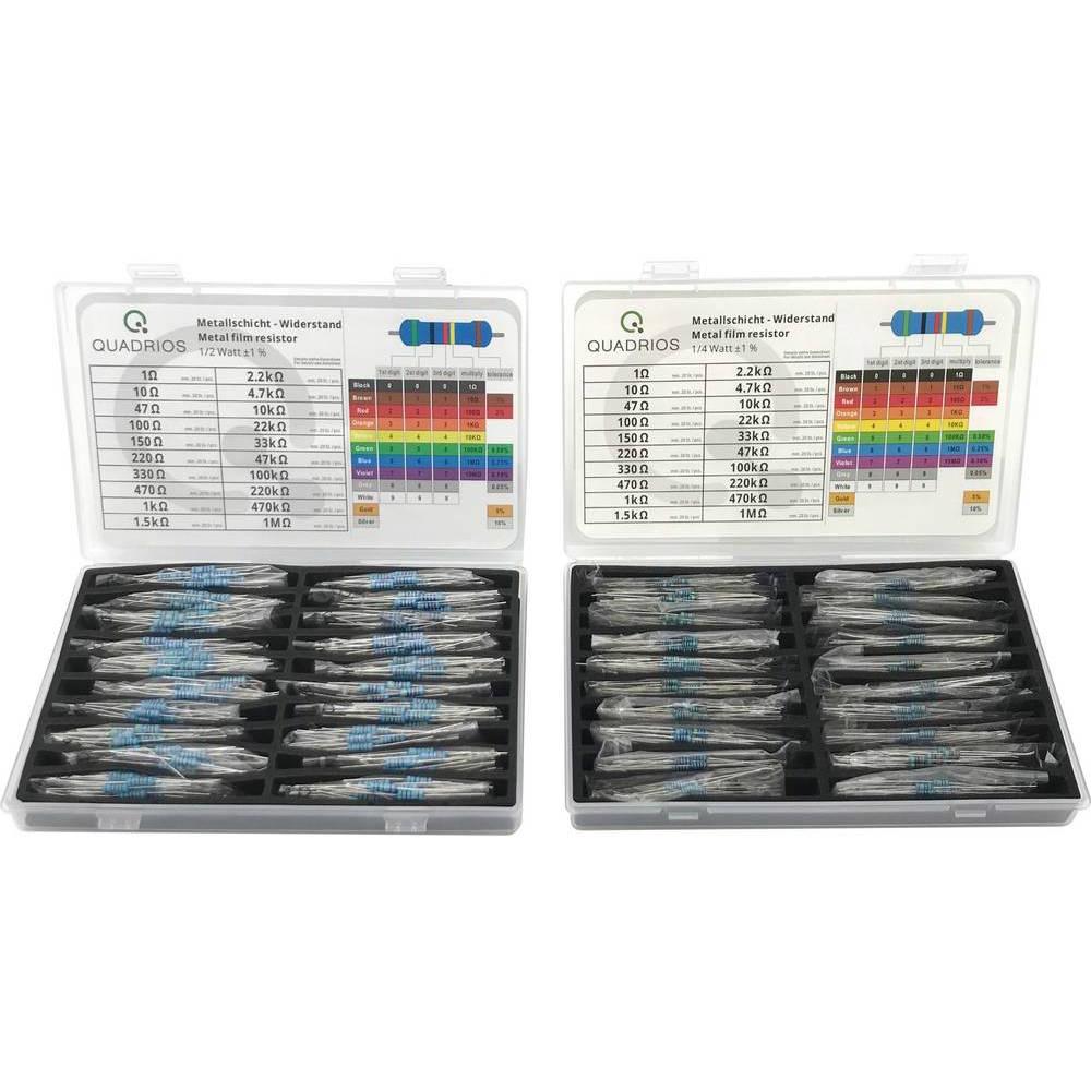 Thumbnail - Quadrios Metallschicht-Widerstands-Set - 800 tlg. (400 St. 0.25W 400 St. 0.5W), Widerstand