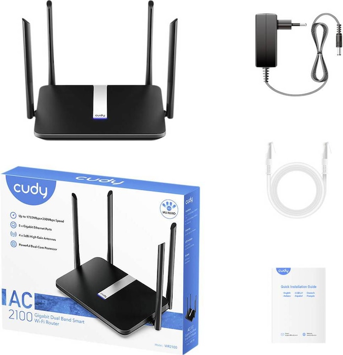 Produktbild Cudy WR2100 WLAN Router 5 GHz 2100 MB/s