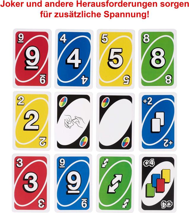 Immagine prodotto Mattel Games Uno Deluxe Gioco di Carte (Francese, Italiano, Tedesco, 2 - 10 Giocatori)