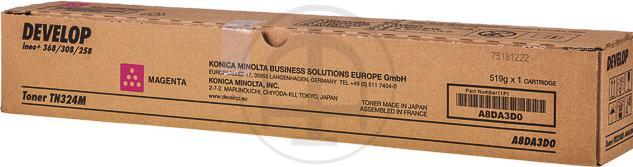 Actual product image Develop Toner TN-324 Magenta (A8DA3D0) INEO +258, +308, +368 (M)