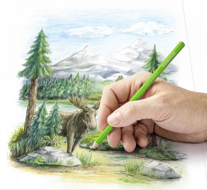 Produktbild Staedtler Farbstift (Rot, Gelb, Orange, Blau, Lichtblau, Bordeauxrot, Pfirsisc, 12 x)