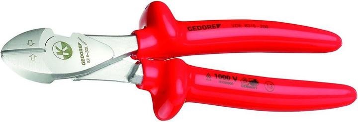 Produktbild Gedore VDE 8316-200 VDE-Kraft-Seitenschneider 200 mm, Tauchisolierung (200 mm)