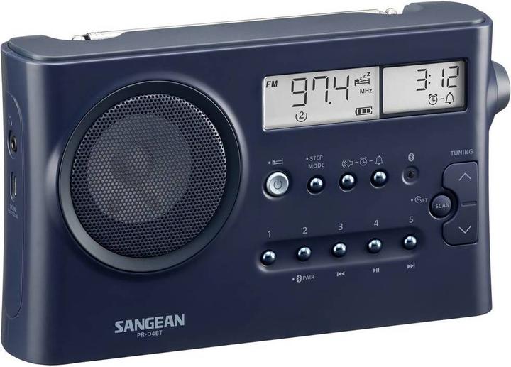 Actual product image Sangean PR-DA BT Table Radio, Dark Blue (FM, MW, LW, KW, Bluetooth)