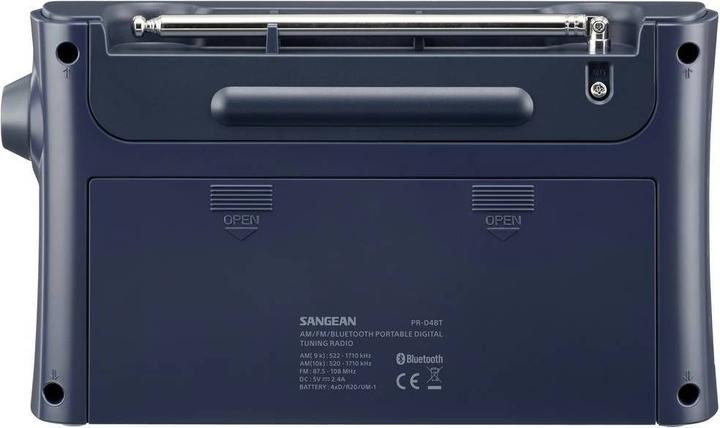 Actual product image Sangean PR-DA BT Table Radio, Dark Blue (FM, MW, LW, KW, Bluetooth)