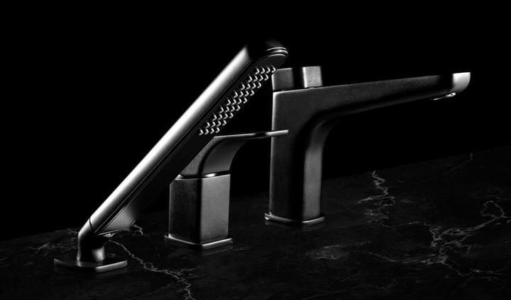 Actual product image Deante Hiacynt Nero 3-Hole Bath Mixer Bqh n13m