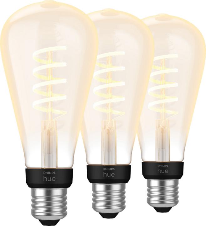 Produktbild Philips Hue Filament Weisse Ambiente Edison XL 3-Pack (E27, 3x)