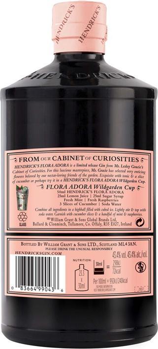 Immagine prodotto Hendrick's Flora Adora (1 x 70 cl)