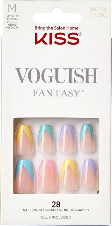Produktbild KISS Adhesive nails Voguish Fantasy Nails - Disco Ball 28 pcs (Kunstnägel)