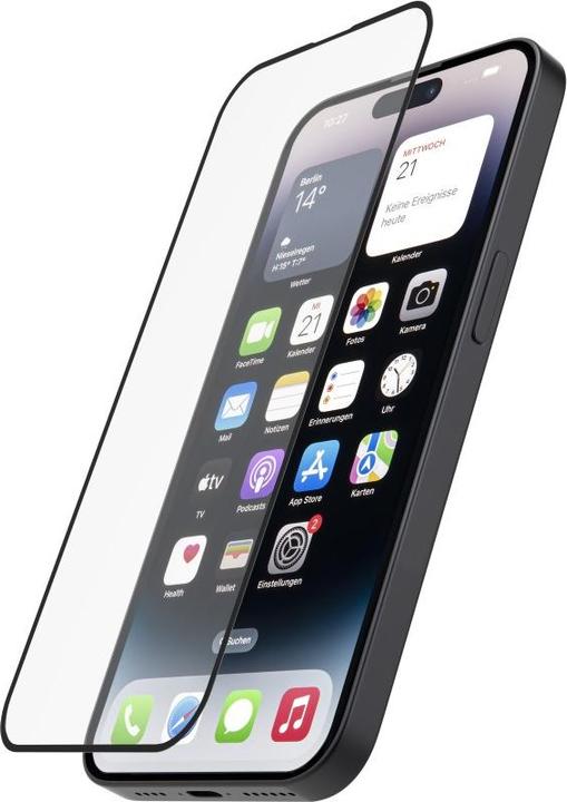 Hama 3D Full Screen Protective Glass for Apple iPhone 14 Pro Max, Black (1 Piece, Apple iPhone 14 Pro Max)