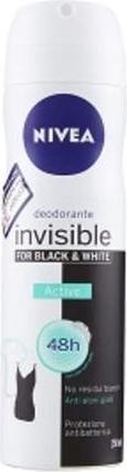 NIVEA Black & White Invisible Active Deodorant Spray 150ml (150 ml)
