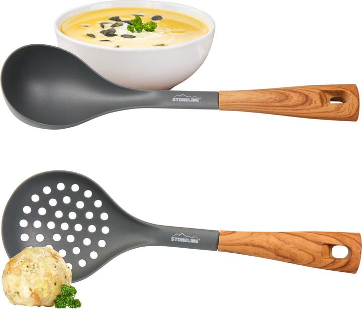 Produktbild Stoneline Back to Nature Küchenhelfer-Set, 8-tlg., in drehbarem Aufbewahrungsständer