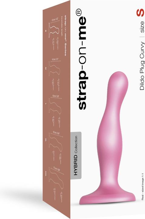 Produktbild Strap-on-me Dildo Plug Curvy Metallic Sugar Pink S