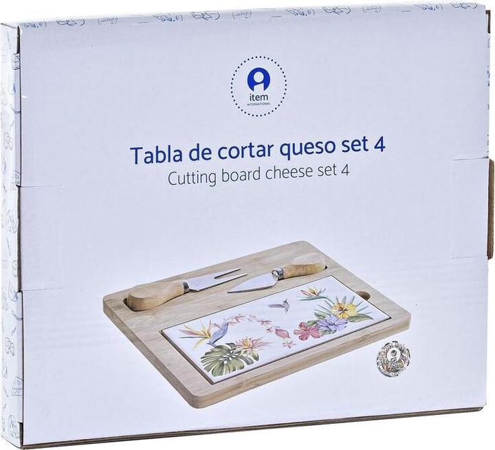 Image du produit DKD Home Decor Käsebrett Bambus Steingut 24,5 x 20 x 1,2 cm (4 Stück)