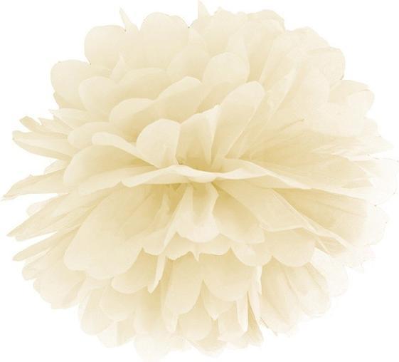 Actual product image Partydeco Silk Paper Pompom Ivory