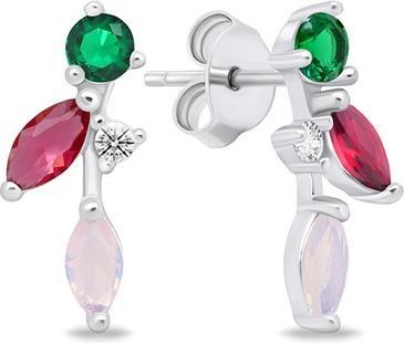 Immagine prodotto Brilio Argento - Orecchini in argento con zirconi colorati EA776WRBW