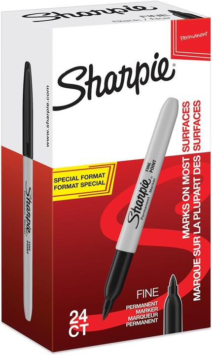 Sharpie Marqueurs permanents (Gris, Noir, 0.90 mm, 24 x)